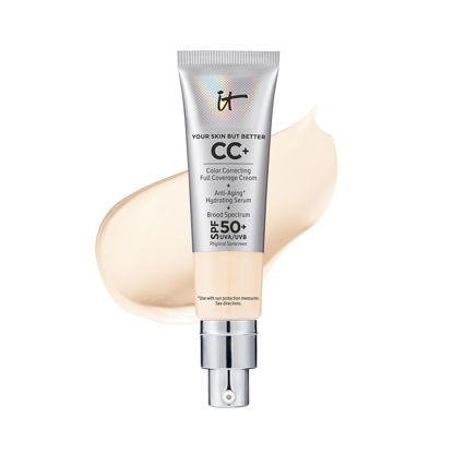 Picture of IT Cosmetics Your Skin But Better CC+ Cream, Fair - Color Correcting Cream, Full-Coverage Foundation, Hydrating Serum & SPF 50+ Sunscreen - Natural Finish - 1.08 fl oz