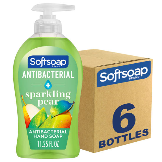 Picture of Softsoap Antibacterial Liquid Hand Soap, Gentle Clean, Sparkling Pear Scent Hand Soap, 11.25 Ounce, 6 Pack