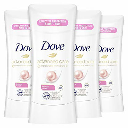 Picture of Dove Advanced Care Antiperspirant Deodorant Stick for Women Beauty Finish for 48 Hour Protection And Soft And Comfortable Underarms, 2.6 Ounce (Pack of 4)