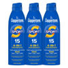 Picture of Coppertone Sport Sunscreen Spray, Broad Spectrum SPF 15 Water Resistant Spray Sunscreen, 5.5 Oz, Pack of 3