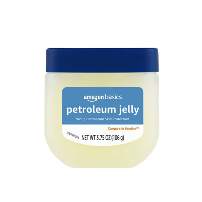 Picture of Amazon Basics Petroleum Jelly White Petrolatum Skin Protectant, Unscented, 3.75 Ounce, 1-Pack (Previously Solimo)