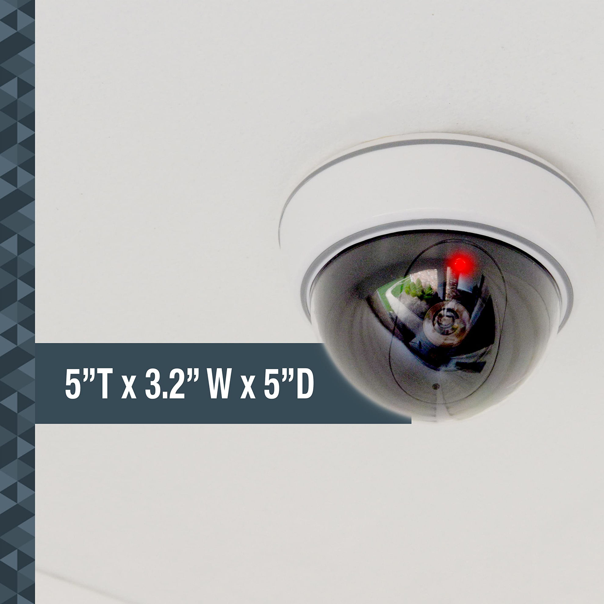 GetUSCart SABRE Fake Dome Security Camera, Flashing Red Light For