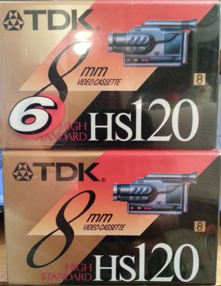 Picture of TDK 8mm Video Cassette HS 120 6 pack