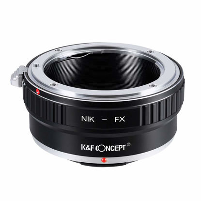 Picture of K&F Concept Lens Mount Adapter Compatible with NIK Mount Lens to Fujifilm FX Mount Camera Adapter for Fujifilm FX Mount Camera
