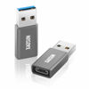 Picture of [10Gbps] USB C Female to USB Male Adapter (2-Pack), 3.1 USB A to USB C Adapter, XAOSUN One-Sided SuperSpeed Data Sync & 100W Fast Charging - Compatible with Laptop, PC, Charger, Power Bank, Quest Link