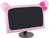 Picture of Monfurise 20"-29" Lovely Cute Dustproof Computer Monitor Cover with Cat Ear Laptop TV LCD Screen Monitor Decoration Dust Cover Protector, Pink