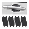 Picture of 8PCS Car Door Handle Sticker, Carbon Fiber Anti-Scratches Car Door Cup Protector, Non-Marking Auto Door Handle Protective Film, Self-Adhesive Door Side Paint Protector for All Cars (Black/8 PCS)