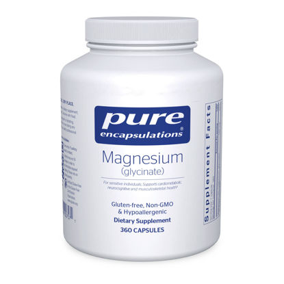 Picture of Pure Encapsulations Magnesium (Glycinate) - Supplement to Support Stress Relief, Sleep, Heart Health, Nerves, Muscles, and Metabolism* - with Magnesium Glycinate - 360 Capsules