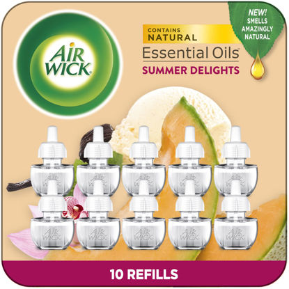 Picture of Air Wick Plug in Scented Oil Refill, 10ct, Summer Delights, Scented Oil, Air Freshener, Essential Oils, Eco Friendly