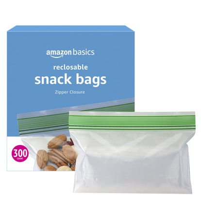 Picture of Amazon Basics Snack Storage Bags, 300 Count (Previously Solimo)