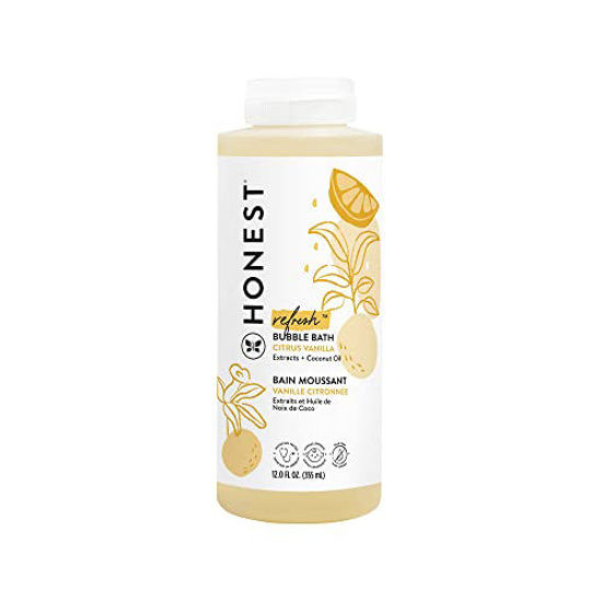 Picture of The Honest Company Foaming Bubble Bath | Gentle for Baby | Naturally Derived, Tear-free, Hypoallergenic | Citrus Vanilla Refresh, 12 fl oz