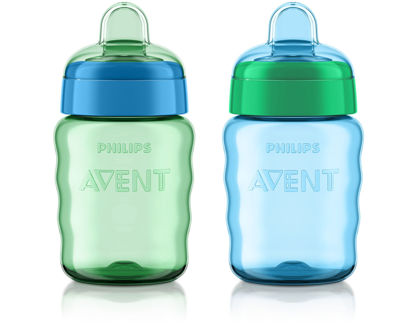Picture of Philips AVENT My Easy Sippy Cup with Soft Spout and Spill-Proof Design, Blue/Green, 9oz, 2pk, SCF553/25