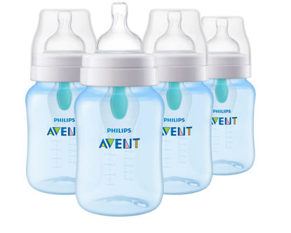 Picture of Philips AVENT Anti-Colic Baby Bottle with AirFree Vent, 9oz, 4pk, Blue, SCY703/24