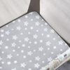 Picture of Mini Crib Sheets, 2 Pack Pack and Play Sheets, Stretchy Playard Fitted Sheet, Compatible with Graco Pack n Play, Soft and Breathable Material, Grey & White