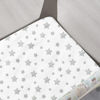 Picture of Mini Crib Sheets, 2 Pack Pack and Play Sheets, Stretchy Playard Fitted Sheet, Compatible with Graco Pack n Play, Soft and Breathable Material, Grey & White