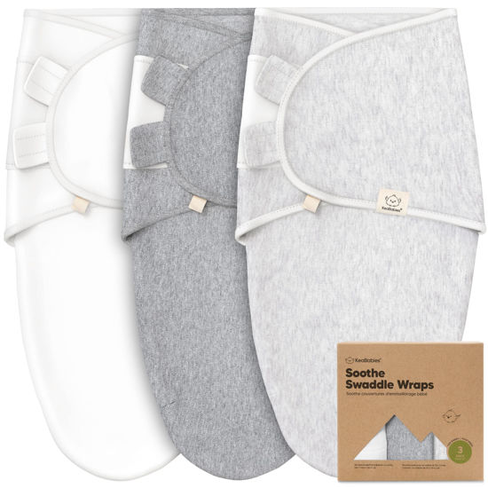Picture of 3-Pack Organic Baby Swaddle Sleep Sacks - Newborn Swaddle Sack, Ergonomic Baby Swaddles 0-3 Months, Swaddles for Newborns, Baby Sleep Sack, Baby Swaddle Blanket Wrap, Baby Essentials (Cloud)