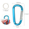Picture of 6PCS Carabiner Caribeaner Clip,3" Large Aluminum D Ring Shape Carabeaner Keychain Hook