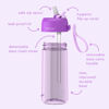 Picture of Bentgo® Kids Water Bottle - New & Improved 2023 Leak-Proof, BPA-Free 15 oz. Cup for Toddlers & Children - Flip-Up Safe-Sip Straw for School, Sports, Daycare, Camp & More (Purple)