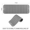 Picture of MicoYang Silicone Dish Drying Mat for Multiple Usage,Easy clean,Eco-friendly,Heat-resistant Silicone Mat for Kitchen Counter,Sink,Bar,Bottle,or Cup Grey M 17 inches x 6 inches