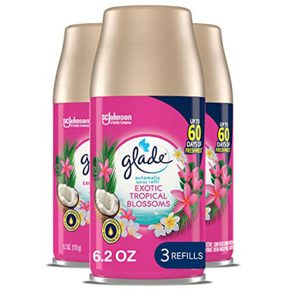 Picture of Glade Automatic Spray Refill, Air Freshener for Home and Bathroom, Tropical Blossoms, 6.2 Oz, 3 Count