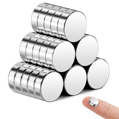 Picture of 30 Pack 10×3mm Rare Earth Magnets for Crafts, Small Magnets, Round Magnets, Neodymium Magnets for Refrigerator, DIY, Building, Crafts and Kitchen Cabinet, Office Magnets