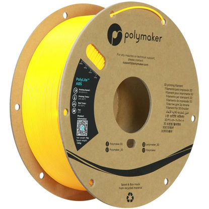 Picture of Polymaker Neon ABS Filament 1.75mm, Neon Yellow ABS 3D Printer Filament 1.75mm Heat Resistant 1kg - UV Reactive ABS 3D Printing Filament 1.75mm, Strong & Durable, Dimensional Accuracy +/- 0.03mm