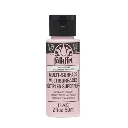 Picture of FolkArt Multi-Surface Acrylic Paint, Baby Pink 2 Fl Oz (Pack of 1)
