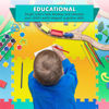 Picture of ProSource Puzzle Solid Foam Play Mat for Kids - 16 tiles with edges, Assorted
