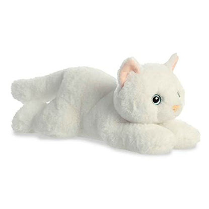 Picture of Aurora® Adorable Flopsie™ Precious White Kitty™ Stuffed Animal - Playful Ease - Timeless Companions - White 12 Inches
