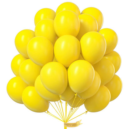 Picture of PartyWoo Yellow Balloons, 50 pcs 12 Inch Matte Yellow Balloons, Latex Balloons for Balloon Garland Arch as Party Decorations, Birthday Decorations, Wedding Decorations, Baby Shower Decorations
