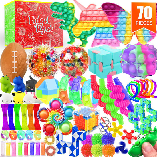 GetUSCart- Fidget Toy Pack, Cheap Sensory Fidget Pack, Fidget Toys Set  Stress Relive Squeeze Toys with Pop (Fidget Pack)