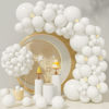 Picture of White Balloons 110Pcs White Balloon Garland Arch Kit 5/10/12/18 Inch Matte Latex White Balloons Different Sizes as Baby Shower Balloons Birthday Balloons Wedding Christmas Balloons Party Decorations