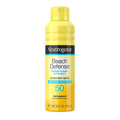 Picture of Neutrogena Beach Defense Sunscreen Spray SPF 50 Water-Resistant Body Spray with Broad Spectrum , PABA-Free, Oxybenzone-Free & Fast-Drying, Superior Sun Protection, 6.5 oz