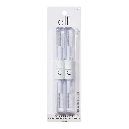 Picture of e.l.f. Clear Lash & Brow Mascara 2-Pack, Conditioning Clear Brow & Lash Gel For Grooming, Defining & Separating, Long-Lasting, Vegan & Cruelty-Free