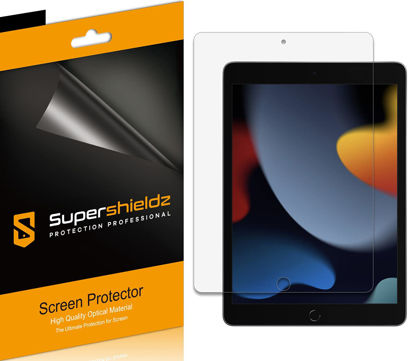 Picture of Supershieldz (3 Pack) Designed for iPad 10.2 inch (9th/8th/7th Generation, 2021/2020/2019) Screen Protector, High Definition Clear Shield (PET)