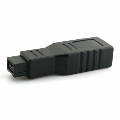Picture of RLECS FireWire IEEE 1394 Type A 400 6 Pin Female to 1394 Type B 800 9 Pin Male Data Transfer Adapter Converter for MacBook Pro, Mac Mini, iMac etc