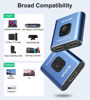Picture of HDMI Switch 4k@60hz HDMI Splitter, GANA Aluminum Bidirectional HDMI Switcher 2 in 1 Out, Manual HDMI Hub Supports HD for Xbox PS5/4/3 Blu-Ray Player Fire Stick Roku (Midnight Blue)