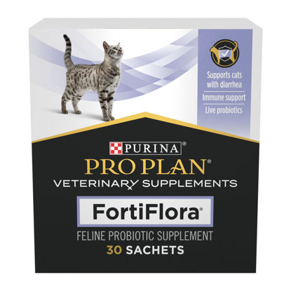Picture of Purina Pro Plan Veterinary Supplements FortiFlora Cat Probiotic Supplement for Cats with Diarrhea - 30 ct. Box