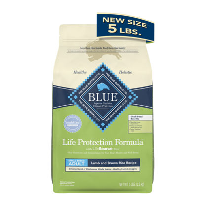 Picture of Blue Buffalo Life Protection Formula Natural Adult Small Breed Dry Dog Food, Lamb and Brown Rice 5-lb Trial Size Bag