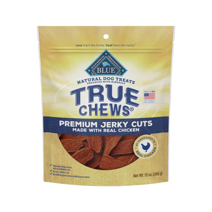 Picture of Blue Buffalo True Chews Premium Jerky Cuts Natural Dog Treats, Chicken 12 oz bag