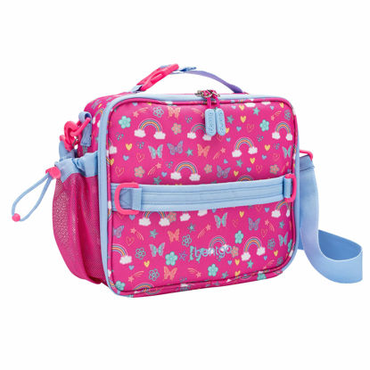 Picture of Bentgo® Kids Lunch Bag - Durable, Double Insulated, Water-Resistant Fabric, Interior & Exterior Zippered Pockets, Water Bottle Holder - Ideal for Children 3+ (Rainbow)
