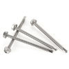Picture of #14 x 3-3/4" Hex Washer Head Self Drilling Screws, Self Tapping Sheet Metal Tek Screws, 410 Stainless Steel, 25 PCS