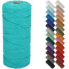 Picture of NOANTA Turquoise Macrame Cord 3mm x 109yards, Colored Macrame Rope, Cotton Rope Macrame Yarn, Colorful Cotton Craft Cord for Wall Hanging, Plant Hangers, Crafts, Knitting