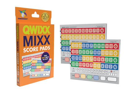 Picture of Gamewright Qwixx Mixx - Genuine Enhanced Game Play Add-On Replacement Scorecards for Qwixx - A Fast Family Dice Game, 8 + years