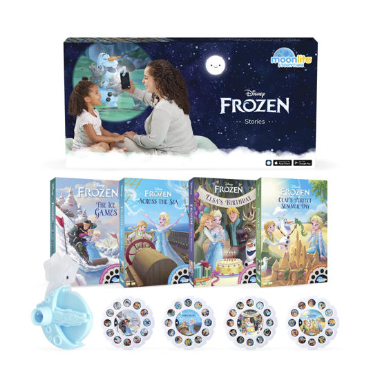 Picture of Moonlite Storytime Mini Projector with 4 Disney Frozen Stories, A Magical Way to Read Together, Digital Princess Storybooks, Fun Sound Effects, Learning Gifts for Kids Ages 1 and Up