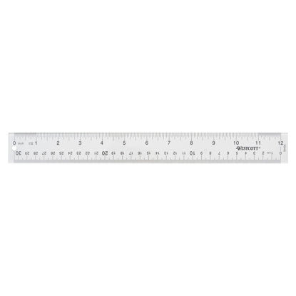 Picture of Westcott 10562 Acrylic Clear Ruler, 12 In