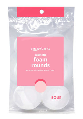 Picture of Amazon Basics Cosmetic Foam Rounds, 12 Count, Pack of 1