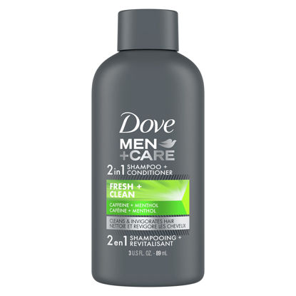Picture of DOVE MEN + CARE Fortifying 2 in 1 Shampoo and Conditioner for Normal to Oily Hair Fresh and Clean with Caffeine Helps Strengthen Thinning Hair 3 oz