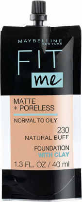 Picture of Maybelline New York Fit Me Matte + Poreless Liquid Foundation, Pouch Format, 230 Natural Buff, 1.3 Ounce