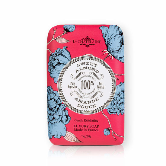 Picture of La Chatelaine Luxury Exfoliating Bar Soap | Natural Shea Formula (Sweet Almond, 7 oz)